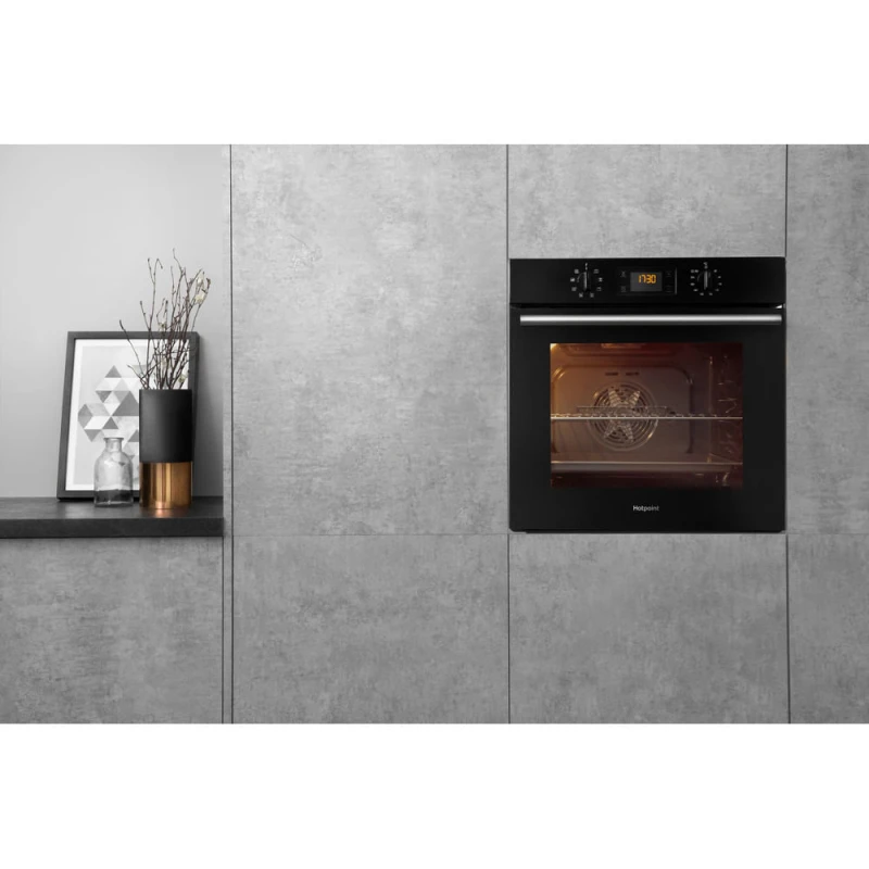 66L Built-In Single Electric Oven | Hotpoint SA2540HBL | A-Rated Black - Image 8