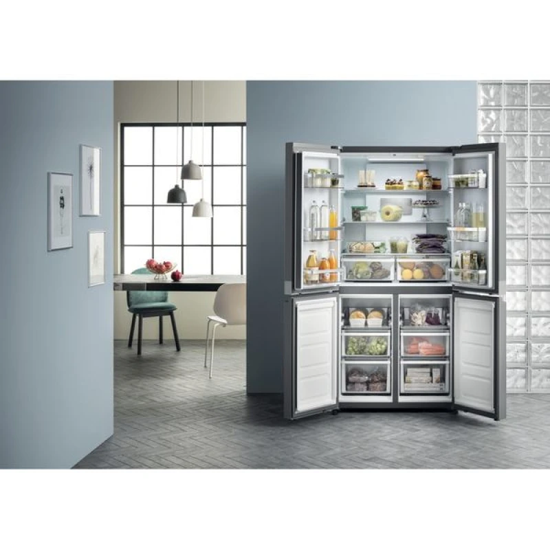 594L Four Door American Fridge Freezer | Hotpoint HQ9B1L1 | Active Fresh Steel - Image 10