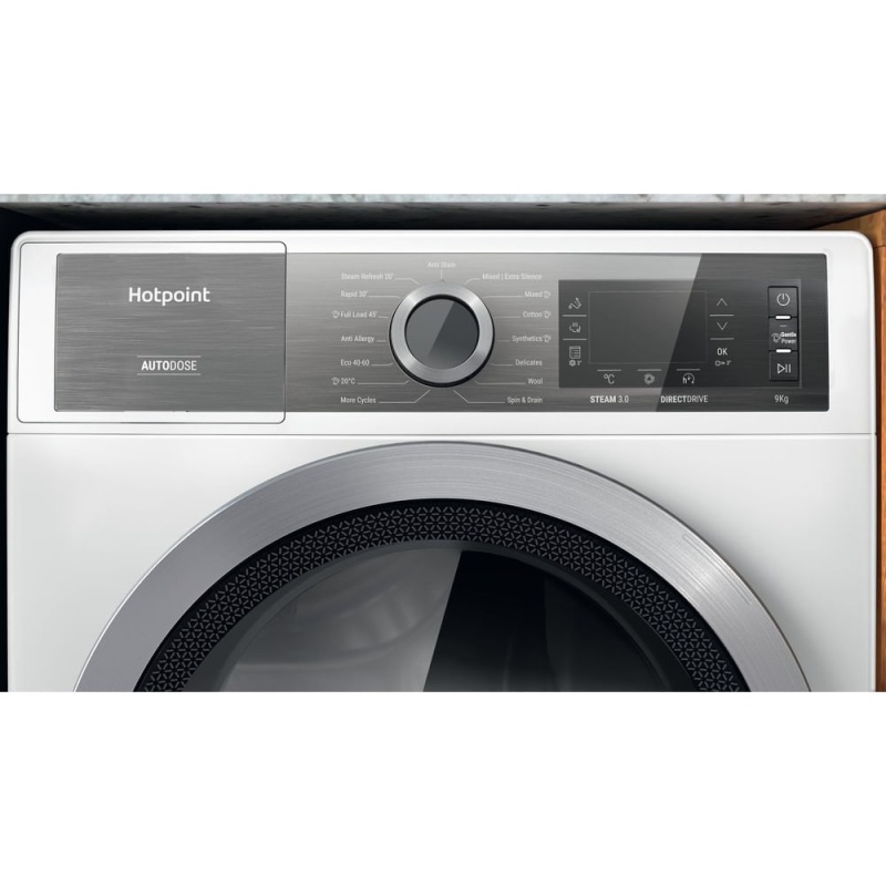 9KG GentlePower Washing Machine | Hotpoint H8W946WBUK | A-Rated White - Image 16