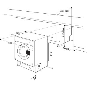 9/6KG Integrated Washer Dryer | Whirlpool BIWDWG961485 | 6th Sense Technology - Image 4