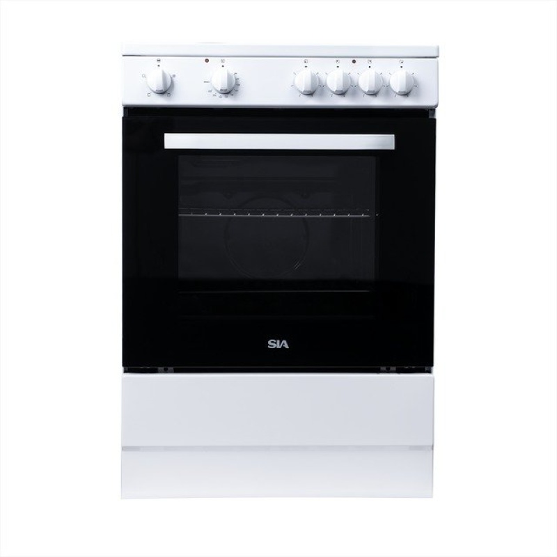60cm Single Electric Cooker | SIA ESCA61W | 62L White