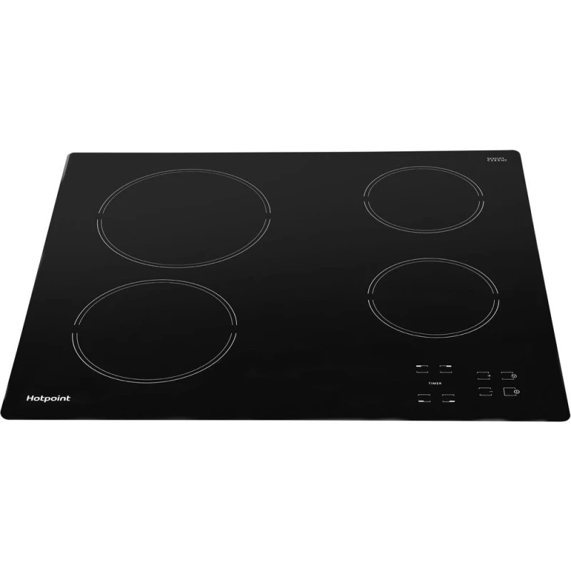 58cm 4 Zone Ceramic Hob | Hotpoint HR612CH | Touch Control Black