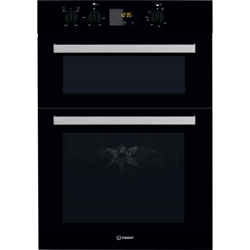116L Built-In Double Oven | Indesit IDD6340BL | A-Rated Black