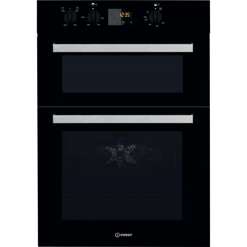 116L Built-In Double Oven | Indesit IDD6340BL | A-Rated Black