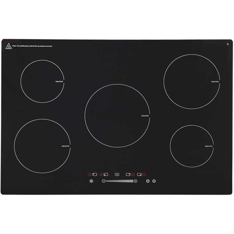 75cm 5 Zone Induction Hob | SIA INDH75BL | Touch Control Black