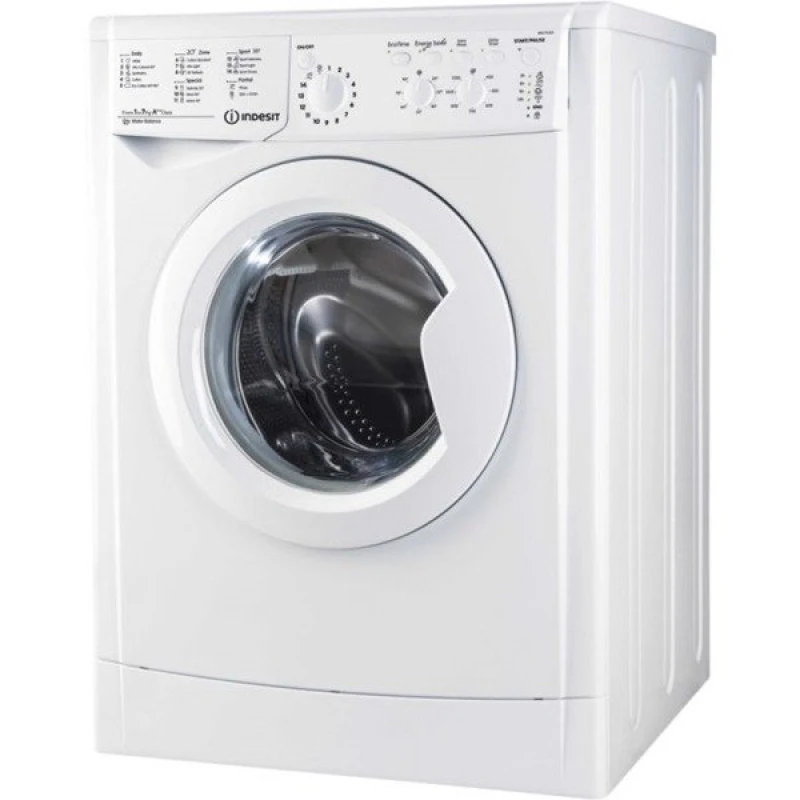 7KG 1200 Spin Washing Machine | Indesit IWC71252W | EcoTime White