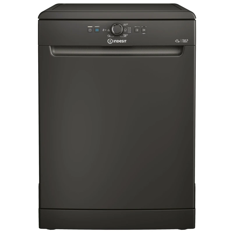 60cm Freestanding Dishwasher | Indesit D2FHK26B | 14 Place Settings Black