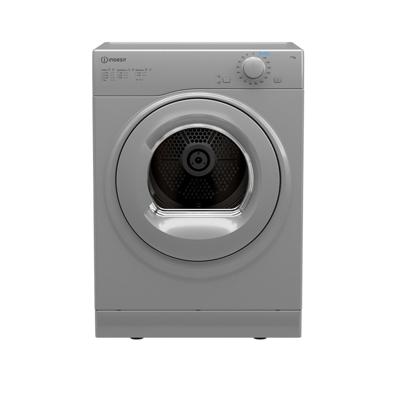 8KG Vented Tumble Dryer | Indesit I1D80SUK | Silver