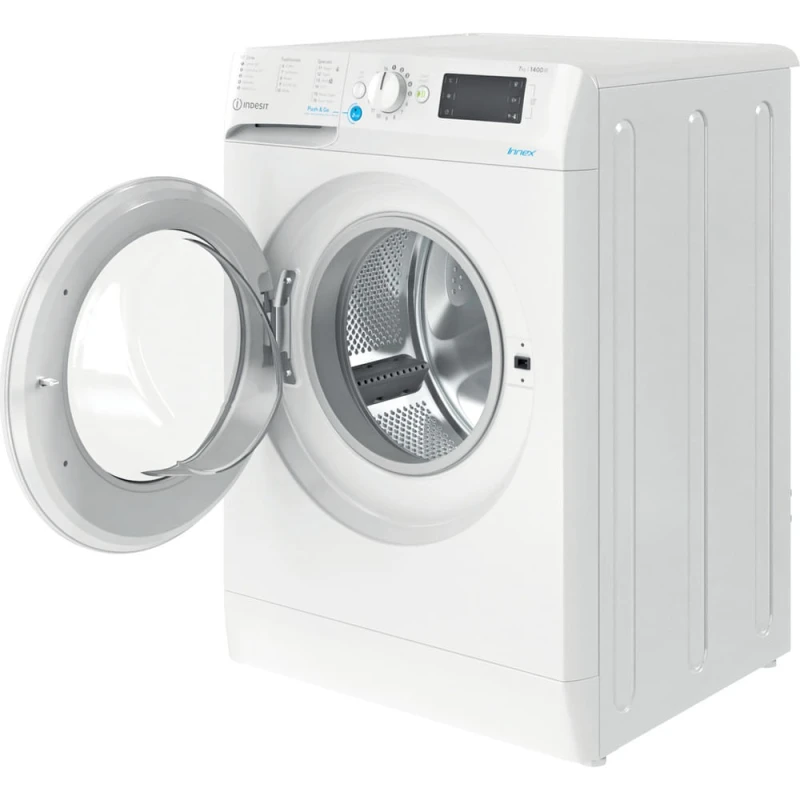 7KG 1400 Spin Washing Machine | Indesit BWE71452WUKN | Push&Go White