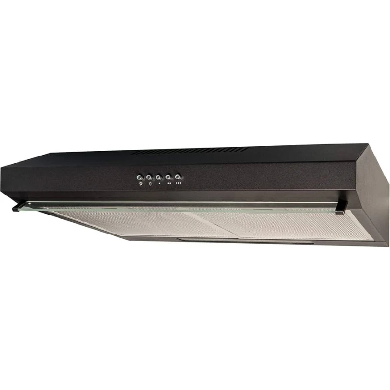 60cm Slim Visor Cooker Hood | SIA VSR60BL | 320m³/h Black