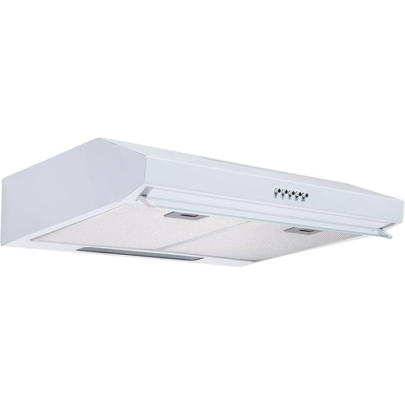 60cm Slim Visor Cooker Hood | SIA VSR60WH | 320m³/h White