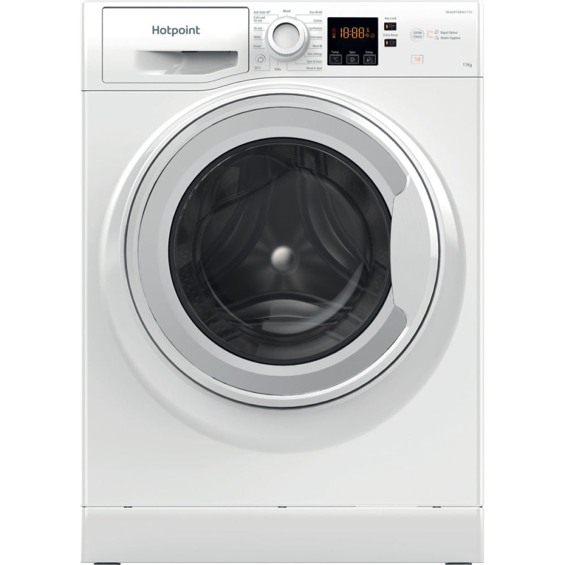11KG 1400 Spin Washing Machine | Hotpoint NSWM 1146 WUK | Anti-Stain White - Image 3