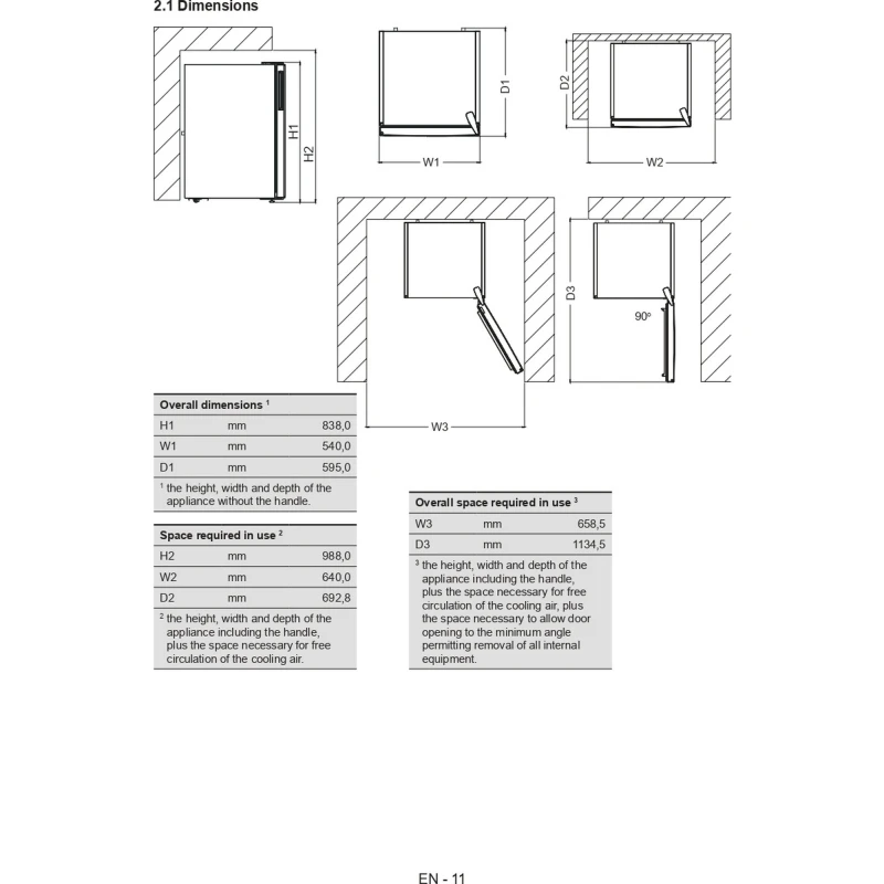 55cm Under Counter Freezer | Indesit I55ZM1120SUK | Low Frost Silver - Image 9