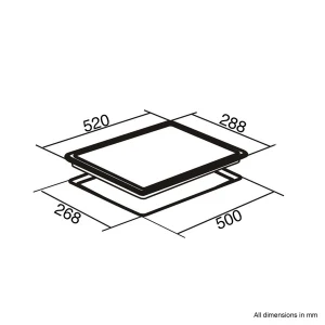 30cm Domino Induction Hob | SIA INDH30BL | 2 Zone Touch Control - Image 4