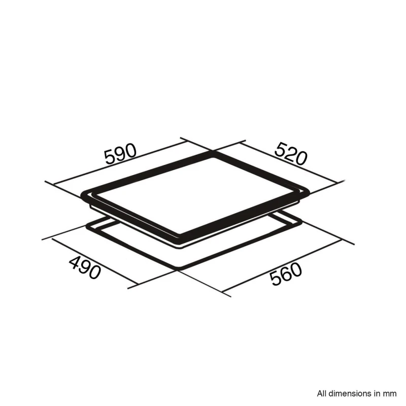 60cm Induction Hob | SIA INDH60BL | 4 Zone Touch Control - Image 4