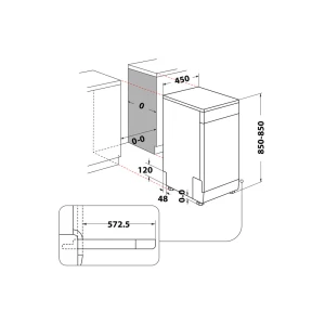 45cm Slimline Dishwasher | Whirlpool WF9E2B19XUK | 9 Place Settings SS - Image 26