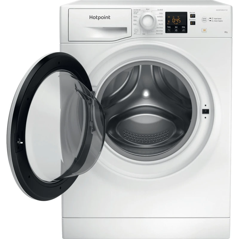 9KG Anti-Stain Washing Machine | Hotpoint NSWM946WUK | A-Rated White - Image 15