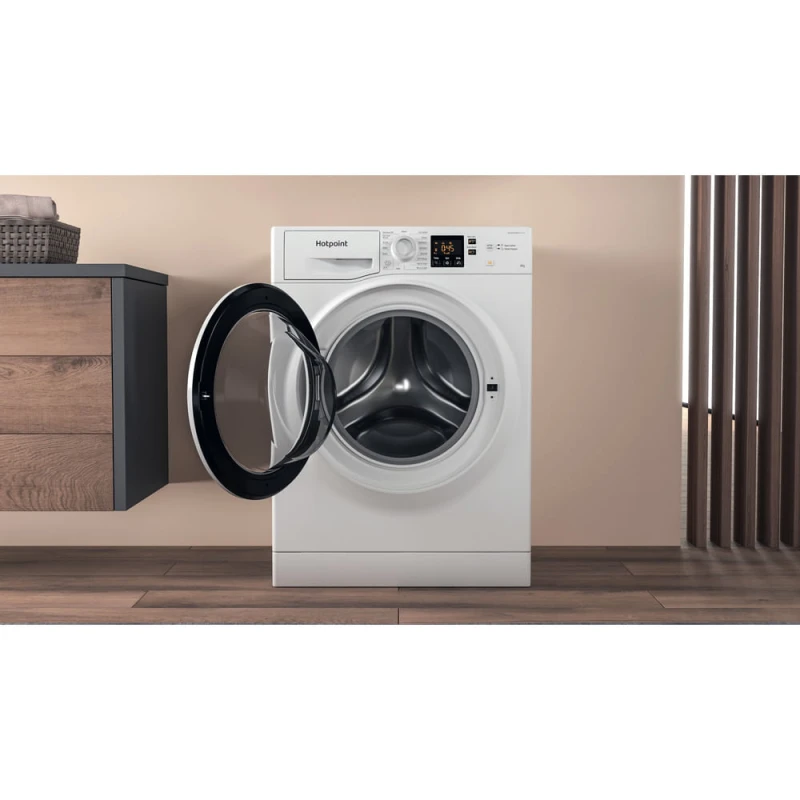 9KG Anti-Stain Washing Machine | Hotpoint NSWM946WUK | A-Rated White - Image 12