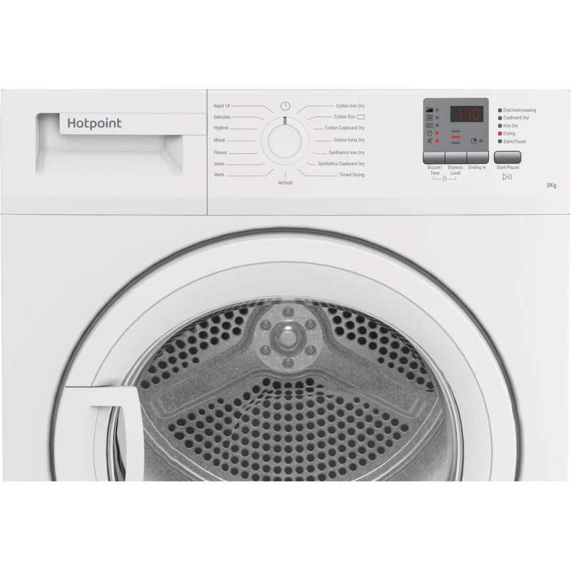 8KG Condenser Tumble Dryer | Hotpoint CHDC82WWGDUK | B-Rated White - Image 4