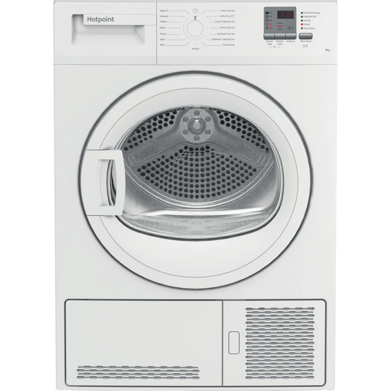 8KG Condenser Tumble Dryer | Hotpoint CHDC82WWGDUK | B-Rated White - Image 8