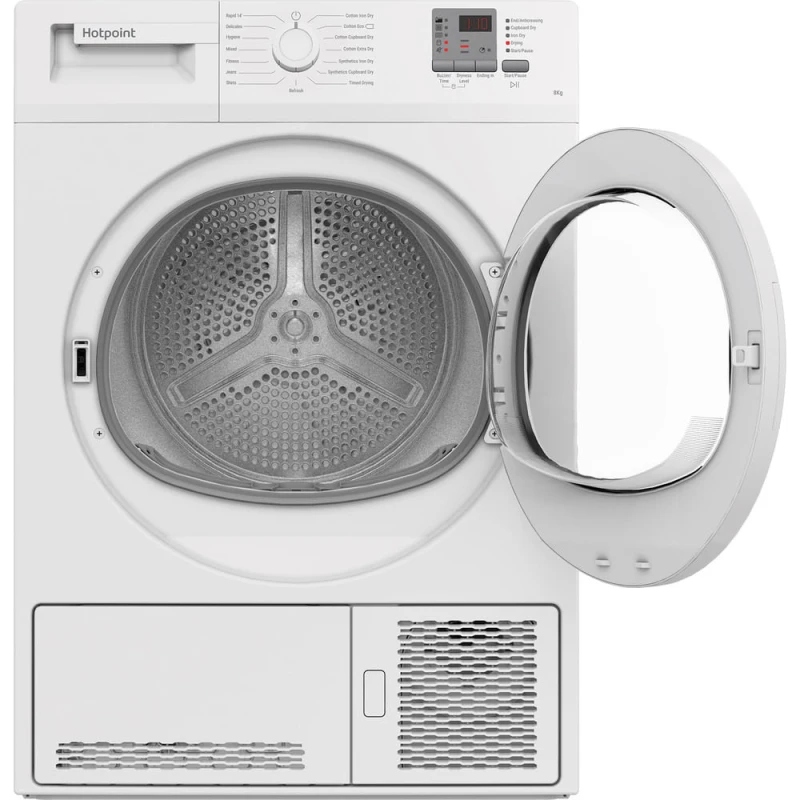 8KG Condenser Tumble Dryer | Hotpoint CHDC82WWGDUK | B-Rated White - Image 10