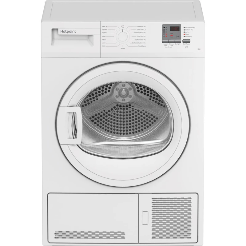 8KG Condenser Tumble Dryer | Hotpoint CHDC82WWGDUK | B-Rated White - Image 19