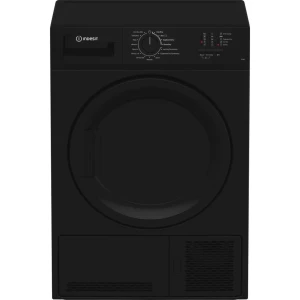 Indesit 8kg Condenser Tumble Dryer, Sensor Dry, Black