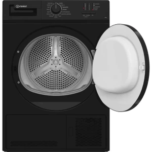 Indesit 8kg Condenser Tumble Dryer, Sensor Dry, Black - Image 3