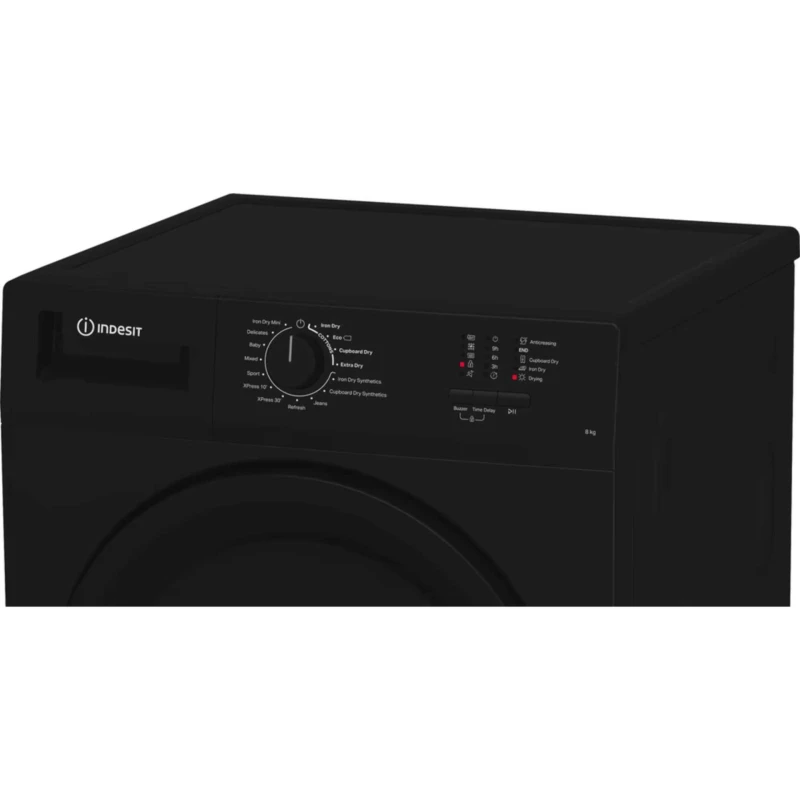 Indesit 8kg Condenser Tumble Dryer, Sensor Dry, Black - Image 5